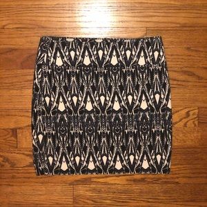 Tribal mini skirt.
